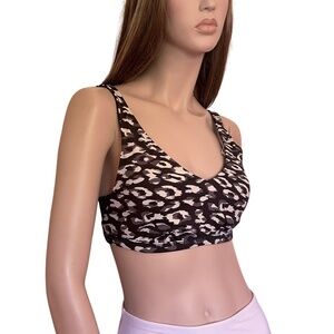 Offline by Aerie Fitness Top Bra Workout Camo Camisole Strappy Mesh Back Inserts